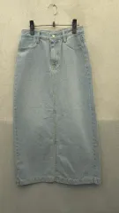 346 ライトブルー デニム ロング丈スカート S