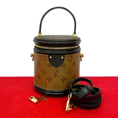 極 美品 LOUIS VUITTON ルイヴィトン カンヌ モノグラム リバース 柄 レザー 2way ハンドバッグ ショルダーバッグ ブラウン 48248