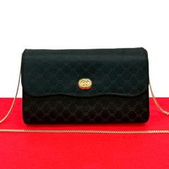 極 美品 GUCCI グッチ マイクロGG 柄 ロゴ 金具 ナイロン ミニ