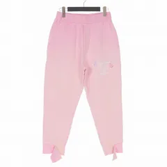 ディースクエアード DSQUARED2 23AW ロゴプリント ダメージ加工 スウェットパンツ イージーパンツ XS ピンク S75KB0347 国内正規