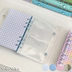 ショップにこにこ リフィル10枚付 A6サイズ クリアシール帳 ma 【即納】シール手帳 バインダー シール交換 シール保管 A6サイズ 台紙付き 小学生 中学生 高校生