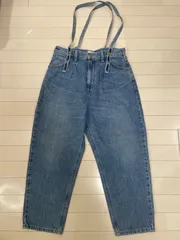 Lee earth music&ecology サスペンダー付き デニムパンツ レディース L ライトインディゴ