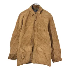 90年代 Polo by Ralph Lauren ポロ ラルフローレン スエードレザージャケット ブラウン(メンズ S)中古 古着 X2501