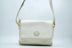 オールド グッチ ヴィンテージ マイクロGG ショルダーバッグ クロスボディ ロゴ PVCキャンバス 白 ホワイト GUCCI 4521h