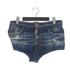 ディースクエアード DSQUARED2 23AW ダメージ加工 デニムショートパンツ ジーンズ 38 インディゴ S72MU0467 国内正規