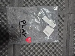 COMME des GARCONS PLAY カーディガン グレー ハートワッペン L