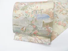 【一輝堂】袋帯 六通柄 金糸 時代人物風景 正絹 美品 26b01-7826b01-78