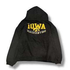 ラッセル アイオワホークアイズ ロゴ スウェットパーカーブラック黒2XL 