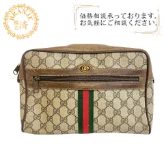 GUCCI グッチ  セカンドバッグ ポーチ ヴィンテージ オールドグッチ 005  クラッチバッグ ブラウン メンズ