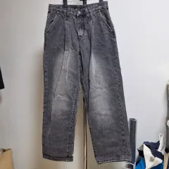 ディミトリ メンズ ブラックデニム セミ ワイドフィット デニム 30