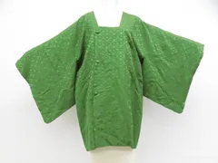 【一輝堂】道行コート 菱地紋 正絹 着物 美品 身丈約83cm 裄丈約62cm 26z01-210