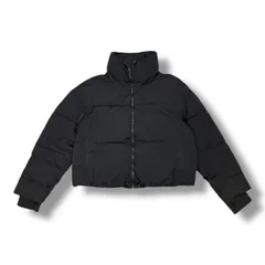 ZARA ショート丈ダウンブルゾン ダウンジャケット ナイロンジャケット ザラ ブラック L 1207A1