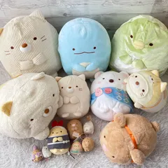 すみっコぐらし 15点セット ぬいぐるみ サンエックス しろくま とかげ ねこ キャラクター  マスコット タグあり多数 15