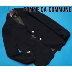 新品定価2.9万円 COMME CA COMMUNE コムサコミューン メタルボタン フェイクレイヤード ジャケットM紺(09) 33JA03のサムネイル