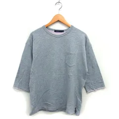 レイジブルー RAGEBLUE スウェット トレーナー コットン 綿 スリット クルーネック 七分袖 L グレー /NT33