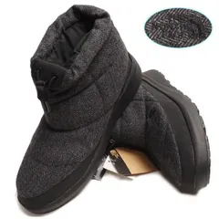 新品正規17900円 ノースフェイス W Nuptse Bootie WP VIII short ヘリンボーン 防水ブーツ/ブーティー 25cm ウールブラック(WK)