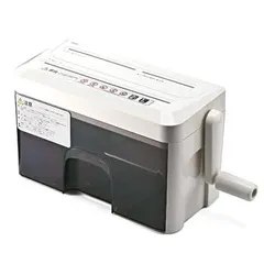 【中古-非常に良い】 サンワダイレクト シュレッダー 家庭用 手動 マイクロクロスカット CD DVD カード 対応 ハンドシュレッダー 400-PSD010