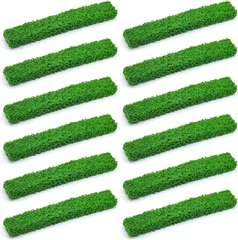 CHASO ジオラマ 植栽 ミニチュア 小物 植物 風景 草 花 木 箱庭 12本 セット (ライトグリーン)