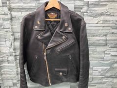 初期タグ 666 ライダース ダブル 34 シープスキンレザー ロンジャン