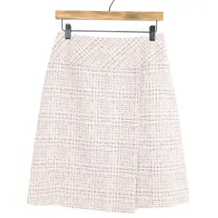 【美品】アンタイトル★ツイード調台形スカート サイズ2 ピンク系 z17341