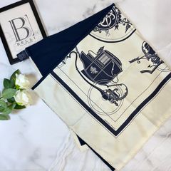 新品 エルメス スカーフ カレH ハイブリッド 90 エクスリブリス