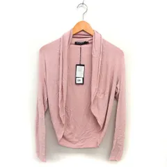 リナシメント RINASCIMENTO タグ付き ハイゲージ カーディガン ニット オープン 薄手 長袖 S/M ピンク /NT27