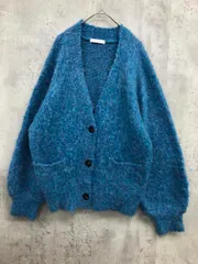 simplicite シンプリシテェ Vネック起毛シャギー カーディガン ブルー系 ◆■ レディース