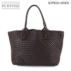 ボッテガ ヴェネタ BOTTEGA VENETA イントレチャート カバ PM トート バッグ レザー ブラウン 141498 Cabat PM 90307316