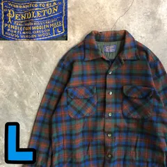 T7436 PENDLETON ボードシャツ　ウール　70's 古着