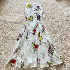 未使用✨　グレースコンチネンタル　GRACE CONTINENTAL　花柄ノースリワンピース　38　インナーつき