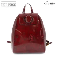 カルティエ Cartier ハッピーバースデー バックパック パテントレザー ボルドー L1000244 ゴールド 金具 Backpack 90307852のサムネイル