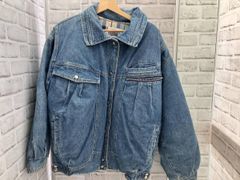 CURRENT SEEN ／ デニムジャケット ／ チェック柄 ／ 古着 ／ Lサイズ ／ ブルー ／ カレントシーン