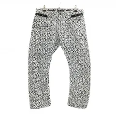 【超美品】オークリー パンツ 白×黒 総柄 ストレッチ メンズ 34 ゴルフウェア Oakley