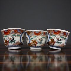 古伊万里 八角絵皿 [山水風景図] 染付 年代物 大皿 角皿 平皿 取り皿