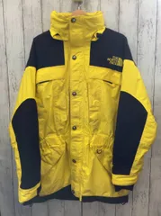 THE NORTH FACE ノースフェイス GORE-TEX ゴアテックス  90s～00sフード収納 多機能ポケット ギミック イエロー ブラック ペンキ 汚れ有り