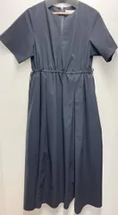 CADUNE カデュネ 75167581 半袖ワンピース ロングワンピース ワンピース ブラック 黒 レディース ブイネック サイズ38