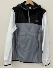 THE NORTH FACE ノースフェイス ナイロンジャケット メンズ S 黒 ブラック × グレー × 白 ホワイト Anorak アノラック NF0A3FZL