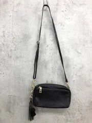 NOLLEY'S ノーリーズ LIGHT フリンジ ミニ ショルダー バッグ 黒 ■■ レディース