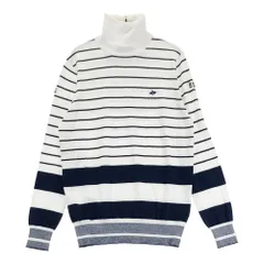 サイズ：1 PEARLY GATES パーリーゲイツ  タートルネック ニットセーター ボーダー柄 ホワイト系 [240101587643] ゴルフウェア レディース ストスト