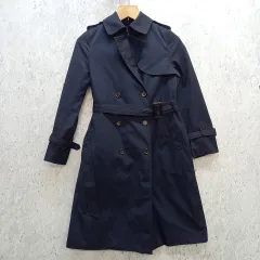 VIS ビス ライナー付 トレンチコート ロング 無地 アウター オフィスカジュアル ネイビー Sサイズ ◇〇☆