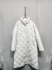 アイボリー キルティング ロング ダウン コート