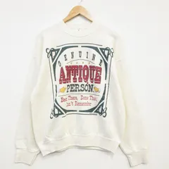 L/古着 フルーツオブザルーム 長袖 スウェット メンズ 90年代 90s アンティーク クルーネック USA製 薄ベージュ 25dec05