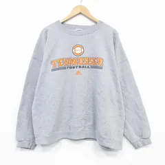XL/古着 アディダス adidas 長袖 スウェット メンズ 90年代 90s テネシー 大きいサイズ クルーネック USA製 グレー 霜降り 25dec05