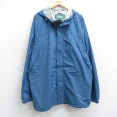 XL/古着 エルエルビーン 長袖 ナイロン マウンテン ジャケット パーカー メンズ 00年代 00s リップストップ ワンポイントロゴ 大きいサイズ ロング丈 薄紺 25dec05