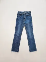 ハイウエスト インディゴデニム ストレートデニム