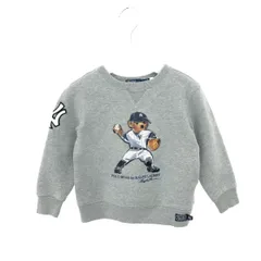 POLO RALPH LAUREN ポロラルフローレン スウェット サイズ:4歳 ポロベア/ヤンキースコラボ/裏起毛/子供服    グレー キッズ / 241019001811