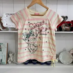 クマ ドール ストライプ 半袖 Tシャツ