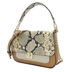 美品 COACH コーチ チェーンショルダー スワッガー ターンロック 花柄 