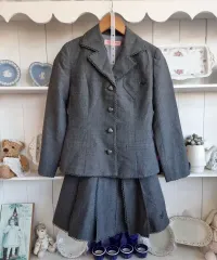 (mezzo piano) グレー ハートボタン フォーマル セットアップ セット