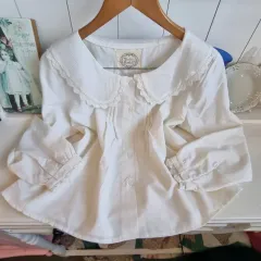 ヴィンテージ レース カラー ブラウス 白